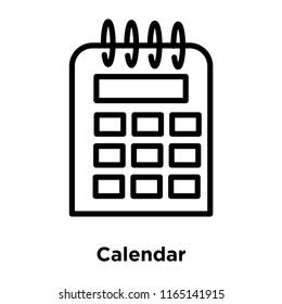 Calendar icon vector isolated on white background, Calendar transparent sign , office symbols