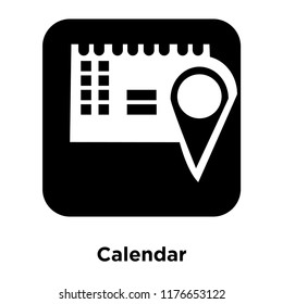 Calendar icon vector isolated on white background, logo concept of Calendar sign on transparent background, filled black symbol