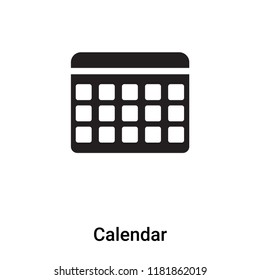 Calendar icon vector isolated on white background, logo concept of Calendar sign on transparent background, filled black symbol