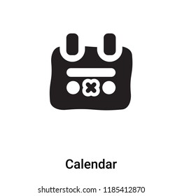 Calendar icon vector isolated on white background, logo concept of Calendar sign on transparent background, filled black symbol