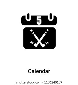 Calendar icon vector isolated on white background, logo concept of Calendar sign on transparent background, filled black symbol