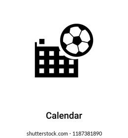 Calendar icon vector isolated on white background, logo concept of Calendar sign on transparent background, filled black symbol