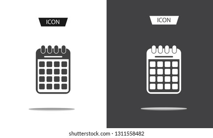Calendar icon vector isolated on white background.