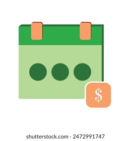 Vector del ícono del calendario aislado en el fondo blanco para su diseño del Web y del App móvil, concepto del logotipo del calendario.