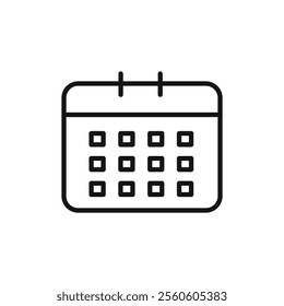 calendar icon vector line logo art