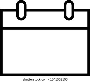 Calendar icon vector line sign