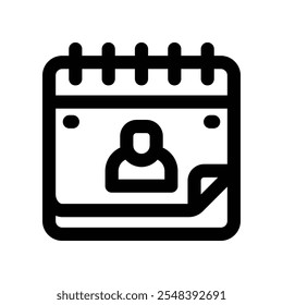 ícone de calendário. ícone de linha de vetor para o seu design de site, celular, apresentação e logotipo.