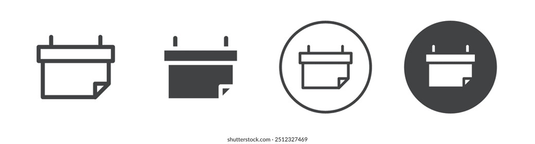 Esquema del logotipo del Vector del icono del calendario