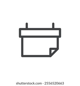 Calendar icon Vector logo outline