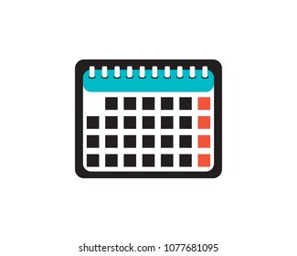 Calendar Icon Vector Logo Template Illustration Design