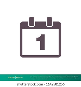 Calendar Icon Vector Logo Template Illustration Design. Vector EPS 10.
