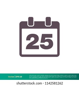Calendar Icon Vector Logo Template Illustration Design. Vector EPS 10.