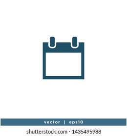 calendar icon vector logo template