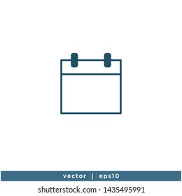 calendar icon vector logo template