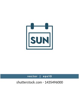 calendar icon vector logo template