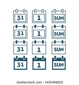calendar icon vector logo template