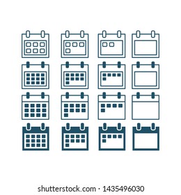 calendar icon vector logo template