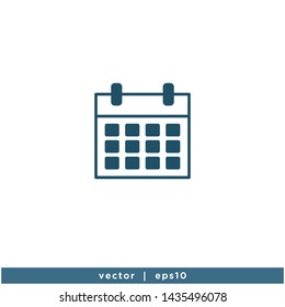 calendar icon vector logo template