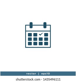 Calendar Icon Vector Logo Template