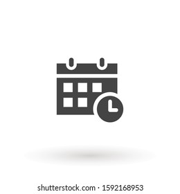 calendar icon vector logo template design element