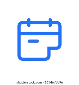 Calendar Icon Vector Logo Template. EPS 10.Full editable