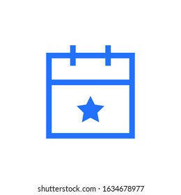 Calendar Icon Vector Logo Template. EPS 10.Full editable