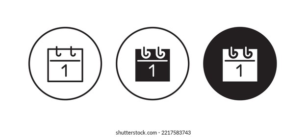 calendar icon. Vector month date Schedule time Meeting Deadlines. happy new year icon