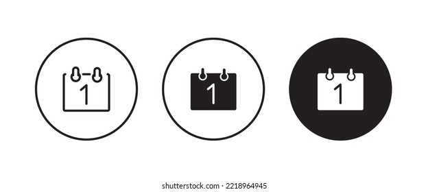 calendar icon. Vector month date Schedule time Meeting Deadlines. happy new year icon