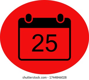 Vector de icono de calendario. Ilustración del mes