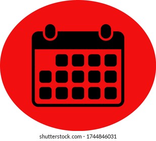 Vector de icono de calendario. Ilustración del mes