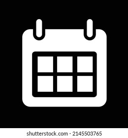 vector de icono de calendario, vector de icono de recordatorio de mes 