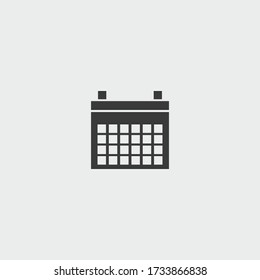 calendar icon. calendar vector on gray background