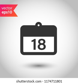 Calendar icon. Vector calendar on wall sign. EPS 10 flat symbol