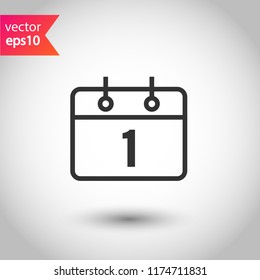 Calendar icon. Vector calendar on wall sign. EPS 10 flat symbol