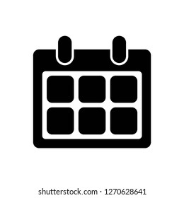 calendar icon vector, on white background editable eps10