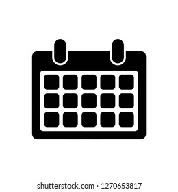 calendar icon vector, on white background editable eps10