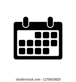 calendar icon vector, on white background editable eps10