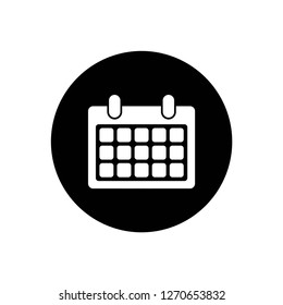 calendar icon vector, on white background editable eps10