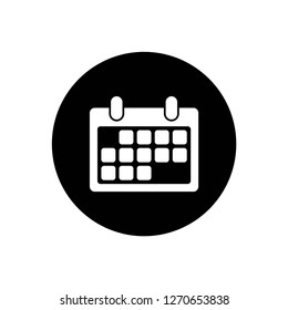 calendar icon vector, on white background editable eps10