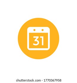Calendar icon vector on white background