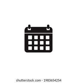 calendar icon vector on a white background