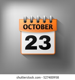 Calendar icon vector orange. Isolated on a gray background. Symbol Calendar for your website design, logo, application user interface.