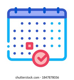 Vector de iconos de calendario. Signo de calendario de esquema. Ilustración de símbolo de contorno aislado