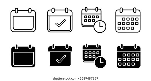 Calendar icon vector. reminding clients or employees about important events and deadlines symbol. vector illustration.