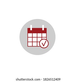 Calendar icon vector. Schedule, date icon symbol illustration
