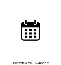 Calendar icon vector. Schedule, date icon in trendy flat design