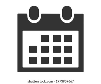 Calendar icon vector. Schedule, date icon symbol illustration