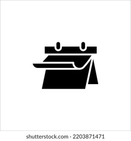 Vector de icono de calendario. Programar, ilustración de símbolo de icono de fecha en fondo blanco. EPS 10