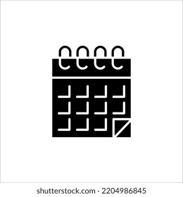 Kalendersymbol, Vektorgrafik. Verzeichnis, Datumssymbol auf weißem Hintergrund. EPS10