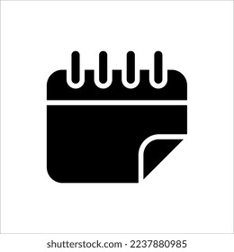 Calendar icon vector. Schedule, date icon symbol illustration.